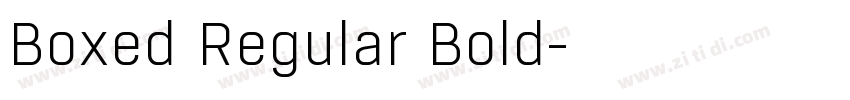 Boxed Regular Bold字体转换
